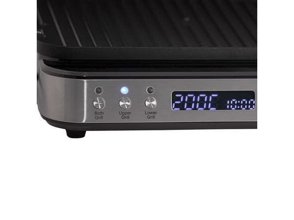 Orava GRILLCHEF3, Sort, Rustfritt stål, Rustfritt stål, Rektangulær, Knapper, Rotasjon, Rist + steketakke, 2 zone(s)