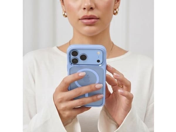 Tech-Protect Magmat Magsafe CC Case for iPhone 17 Pro Max / 18 Pro Max - Transparent Light Blue