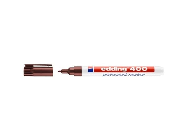 edding 400 - Markør - permanent - brun - 1 mm