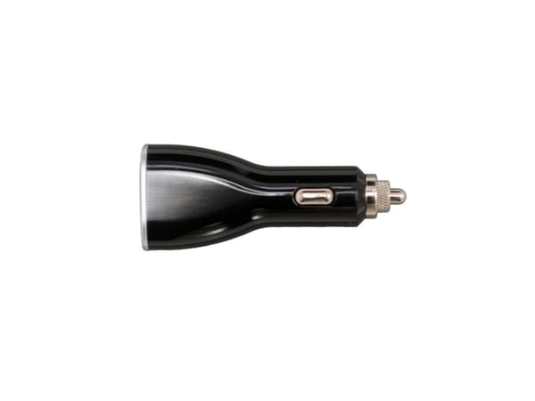 12V USB Charger 2.1A+1A Black