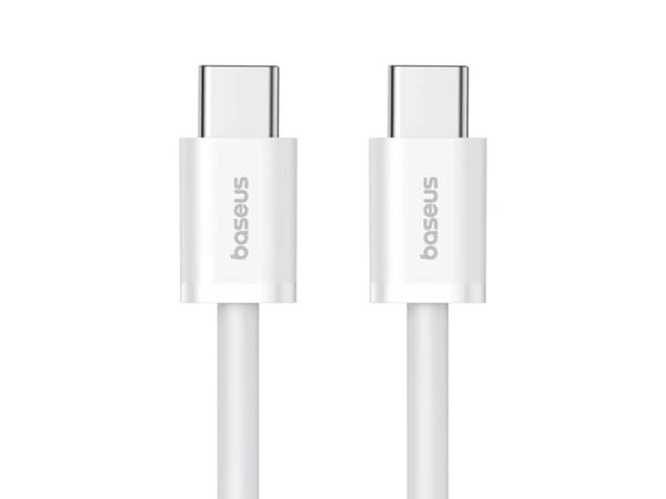Baseus Superior, 2 m, USB C, USB C, 480 Gbit/s, Hvit