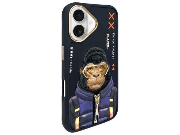 Nimmy Cool&amp;Cute 2.0 Monkey case for iPhone 16 - black