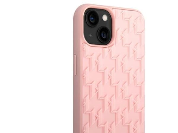Karl Lagerfeld 3D monogram-skal till iPhone 14 Plus - Rosa