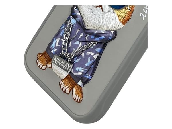 Nimmy Glasses Cool Cat Case for iPhone 16 Pro - Gray