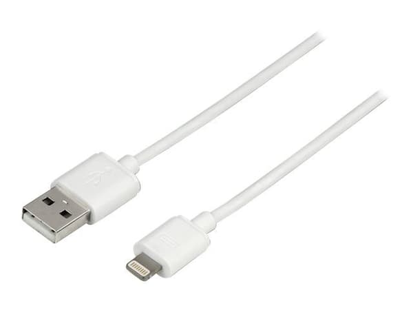 Hama Basic Line Charging/Data Cable - Lightning-kabel - Lightning hane till USB hane - 1 m - vit