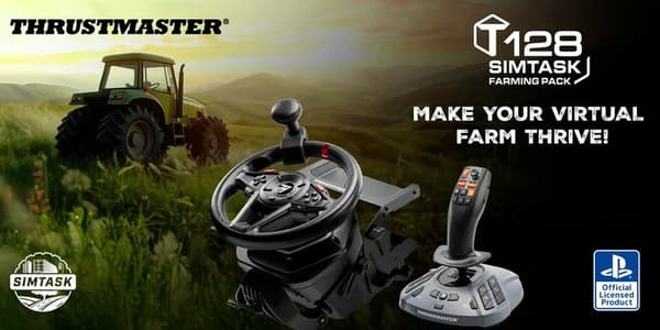 Thrustmaster T128-P SimTask Farming Pack – ratt, pedaler och FarmStick – PS5/PS4/PC