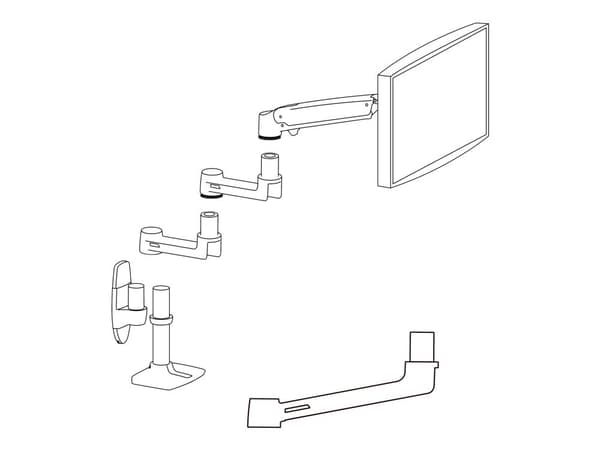 Ergotron LX EXTENSION, Matte Black, Musta