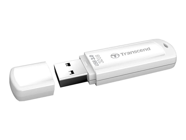 Transcend JetFlash 730 - USB flash-enhet - 32 GB - USB 3.0 - vit