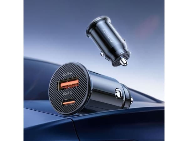 Orico PowerMini 30W bil-lader USB-C + USB-A, svart