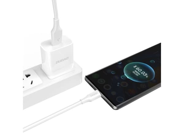 Dudao USB-kabel Dudao L2SM USB-A / micro USB 6A 1,2 m - vit