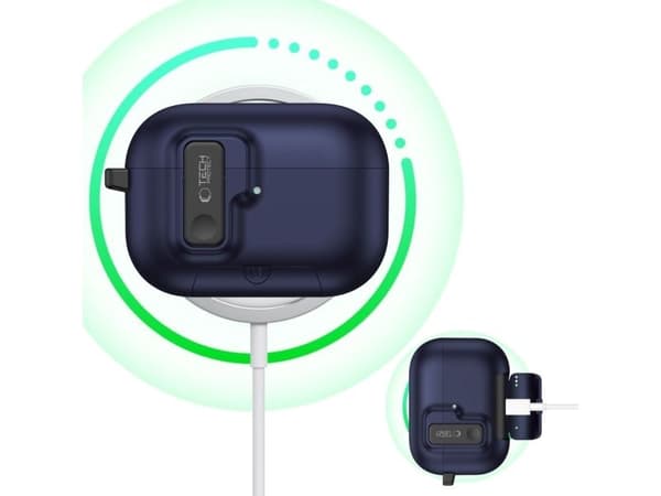Tech-Protect Slim Hook-deksel til AirPods Pro 3 - Navy Blue