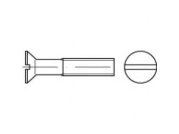 TOOLCRAFT TO-5361111 senkehodeskruer M2,5 14 mm rustfritt stål A2 1000 stk
