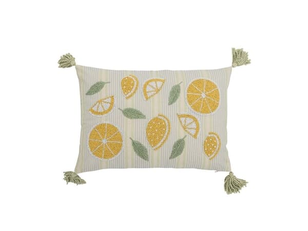 CREATIVE COLLECTION citronkudde gul bomull