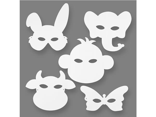 Dyre-tema papirmasker, 16-pk