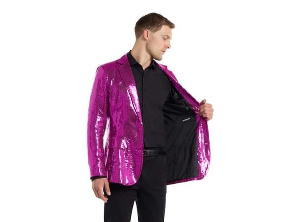 Pink pailletjakke