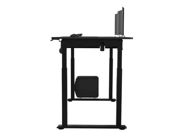 Ultradesk Uplift, Rett, Rektangulær form, Stål, Spilling, Svart, Svart