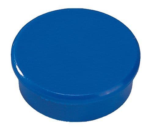 Dahle magnet, rund, 24 mm, blå, förpackning 10 st.