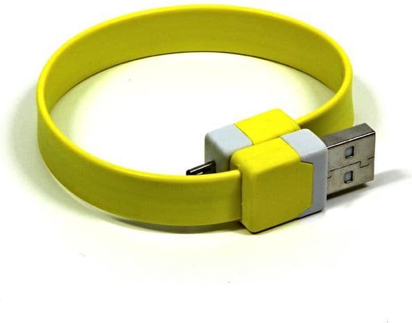 USB-logo-kabel USB-A til microUSB 0,25 m gul