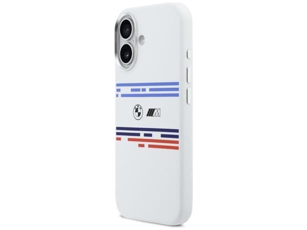 BMW M silikonfodral med MagSafe, iPhone 17 - vit