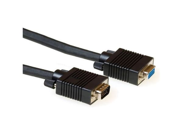 VGA Extention Cable HQ M-F Black 5M -