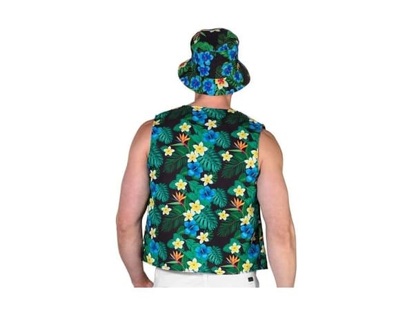 Hawaii-väst och bobblehatt