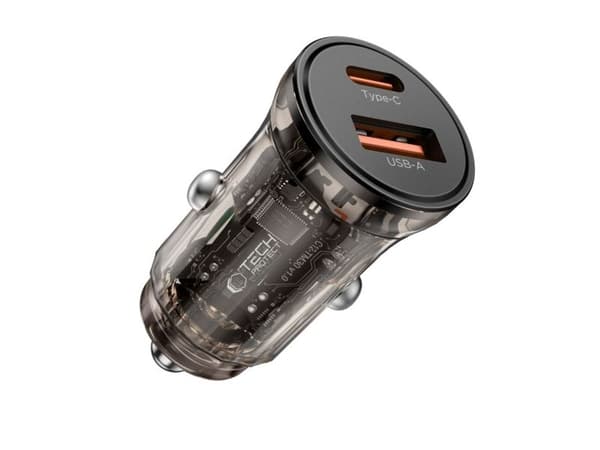 Tech-Protect TECH-PROTECT CC01 2-ports bil-lader PD30W/QC3.0 sort