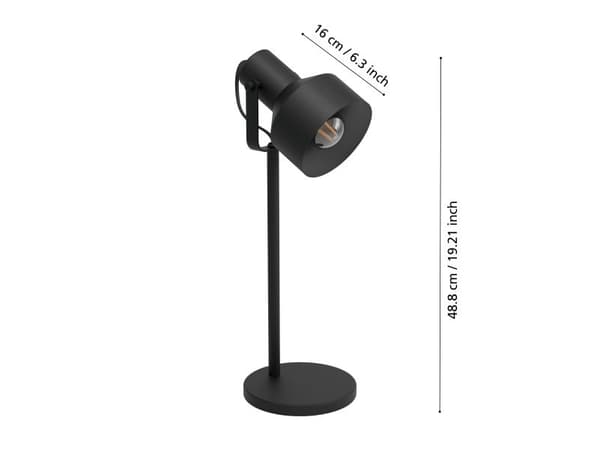 EGLO CASIBARE bordlampe E27 H490 sort