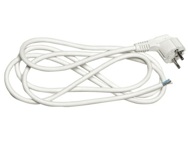 Kaapeli 3G1.5 w/ angled schuko plug 3 metriä valkoinen