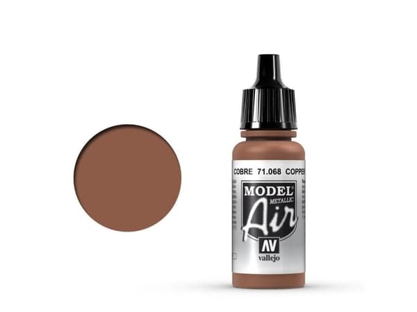 Vallejo 71.068, 17 ml, Kopper, Metallisk, Flaske