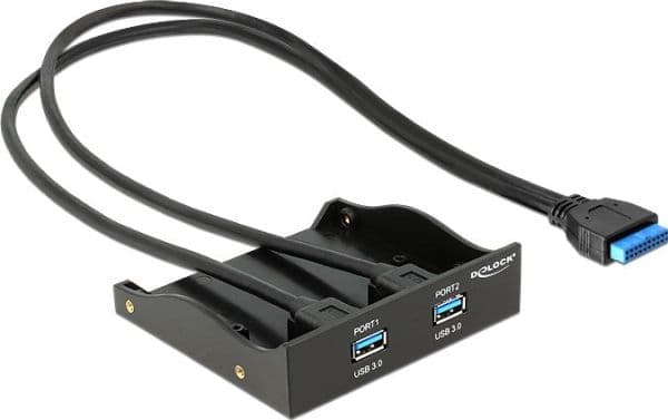 Delock USB 3.0 Front Panel 2-Port - Lagrings bay port panel - USB 3.0 x 2