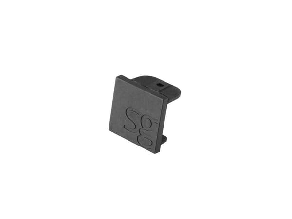 ZIP 230V endestykke til skinne, sort