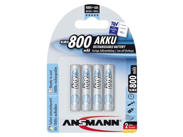 ANSMANN maxE - Batteri 4 x AAA - NiMH - (oppladbart) - 800 mAh