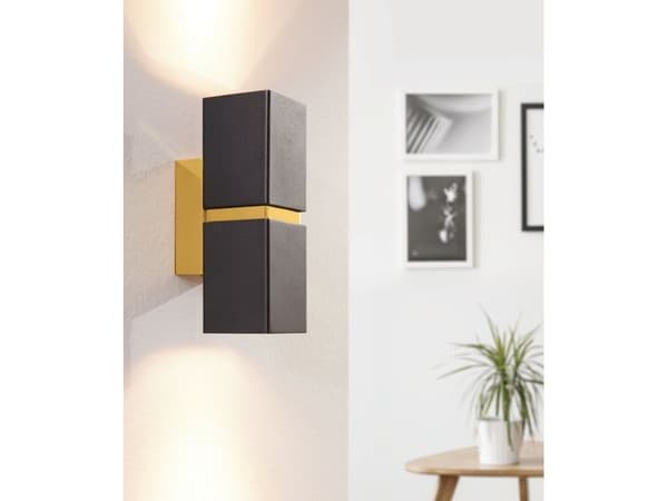 EGLO PASSA WALL 2L MUSTA/KULTAA