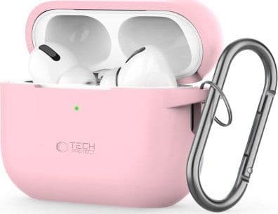 Tech-Protect silikon hook-deksel til Apple AirPods Pro 1 / 2 - pink