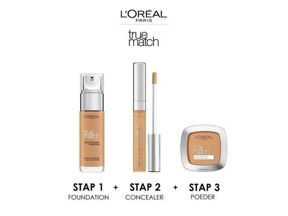 L'Oreal True Match Foundation - 2dw Warm Undertone/Golden Almond, 30ml