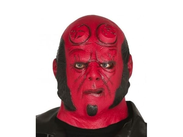 Rød dæmon maske