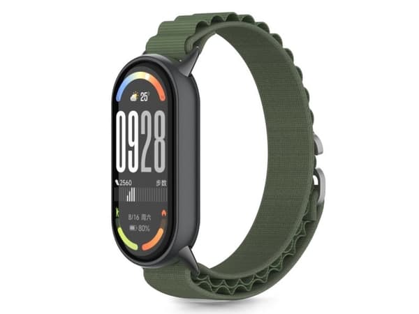Tech-Protect Nylon Pro rannekoru Xiaomi Smart Band 8 / 9 / 10 / NFC - vihreä