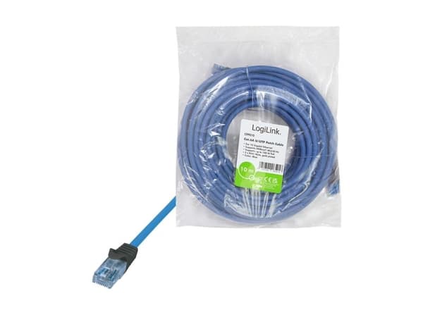LogiLink CPP010, 10 m, Cat6a, U/UTP (UTP), RJ-45, RJ-45