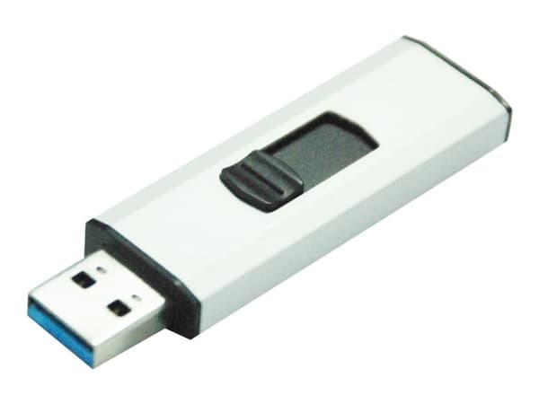 MediaRange - USB-flashstasjon - 256 GB - USB 3.0 - svart, sølv