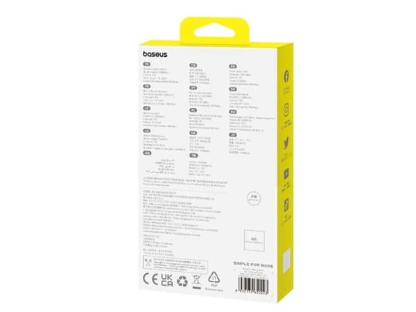 Baseus USB-C - USB-C 1,2 m USB-kaapeli Musta (6932172650223)