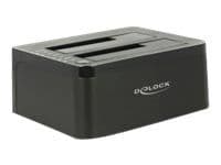 Delock Dual Docking Station SATA HDD > USB 3.0 with Clone Function - Diskkontroller - 2.5", 3.5" - SATA 6Gb/s - USB 3.0