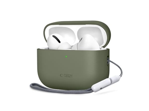 Tech-Protect silikonetui til Apple AirPods Pro 3 olivengrønn