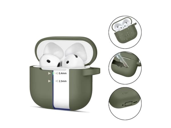 Tech-Protect TECH-PROTECT silikonkrok til Apple AirPods 4 olive green