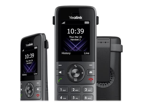 Yealink W73H - Trådlös förlängningshandenhet med nummerpresentation - DECT - 3-riktad samtalsförmåg - rymdgrå