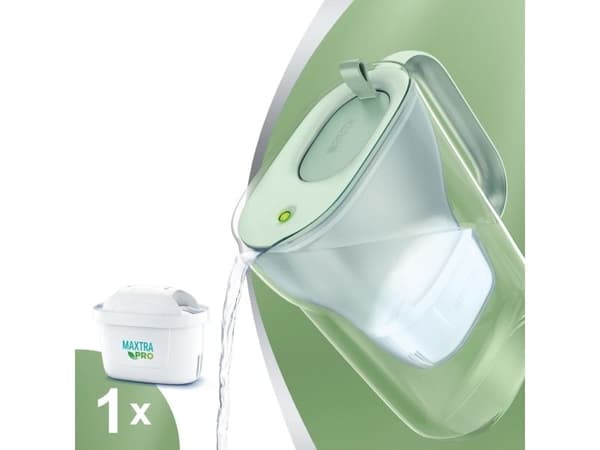 Brita 1051367, Veden suodatuspullo, 2,4 L, Vihreä, Läpinäkyvä