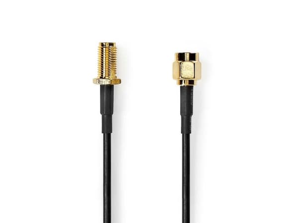 Nedis CSGL02010BK50, 5 m, SMA, SMA, Sort