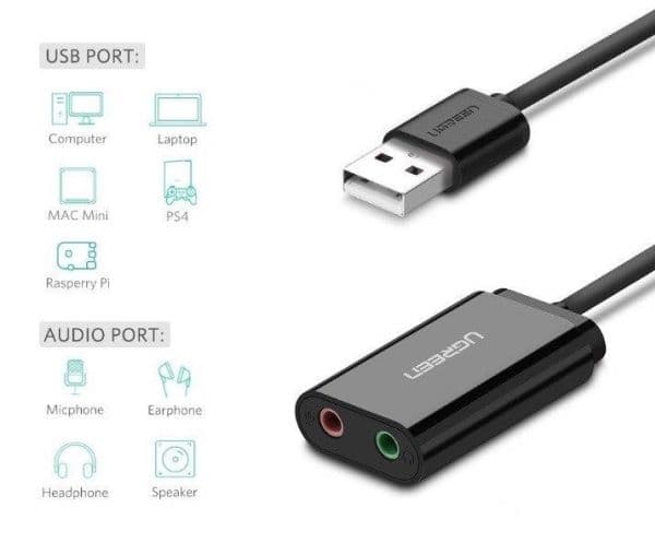 Ugreen - Äänikortti - USB 2.0