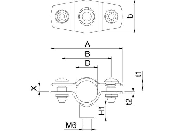 Obo Bettermann =, Stål, Stål, 5 mm, 1,25 mm