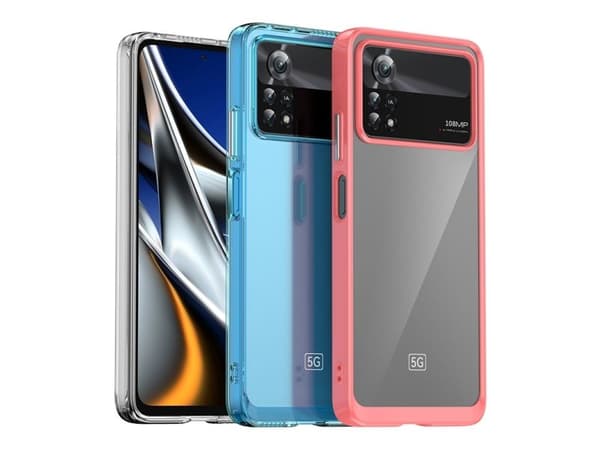 Hurtel Outer Space Case Xiaomi Poco X4 Pro 5G cover with a flexible frame blue