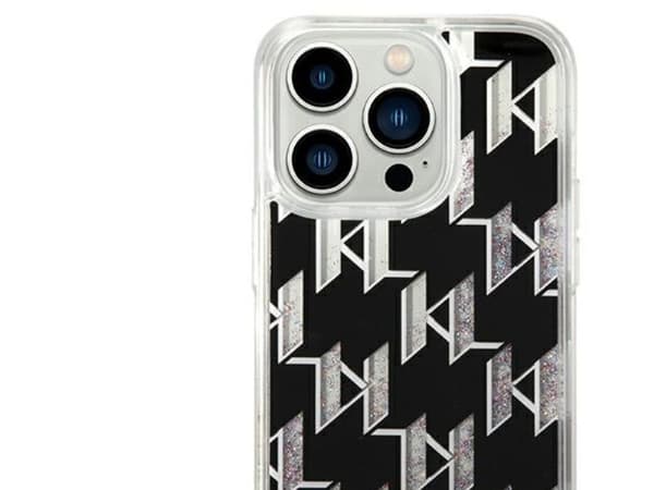 Karl Lagerfeld KLHCP14LLMNMK iPhone 14 Pro 6,1" hardcase sort / sort Liquid Glitter Monogram